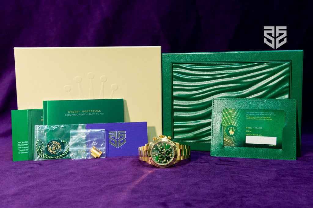 Rolex 'John Mayer' Daytona Yellow Gold Green Dial Ref: 116508 2020