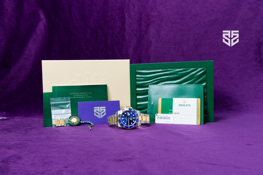 Rolex Submariner Two Tone Blue Dial Ref: 116613LB