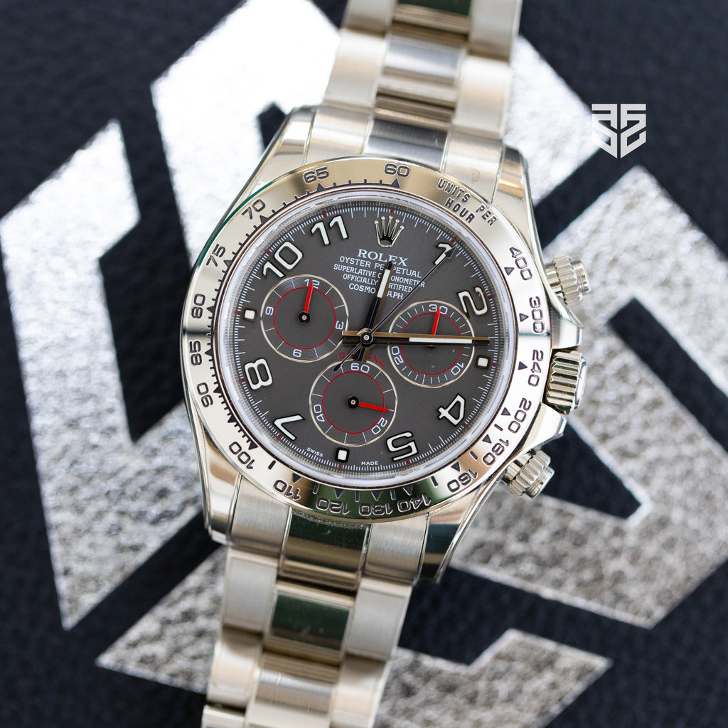 Rolex Daytona White Gold Grey Racing Dial Ref: 116509 2010