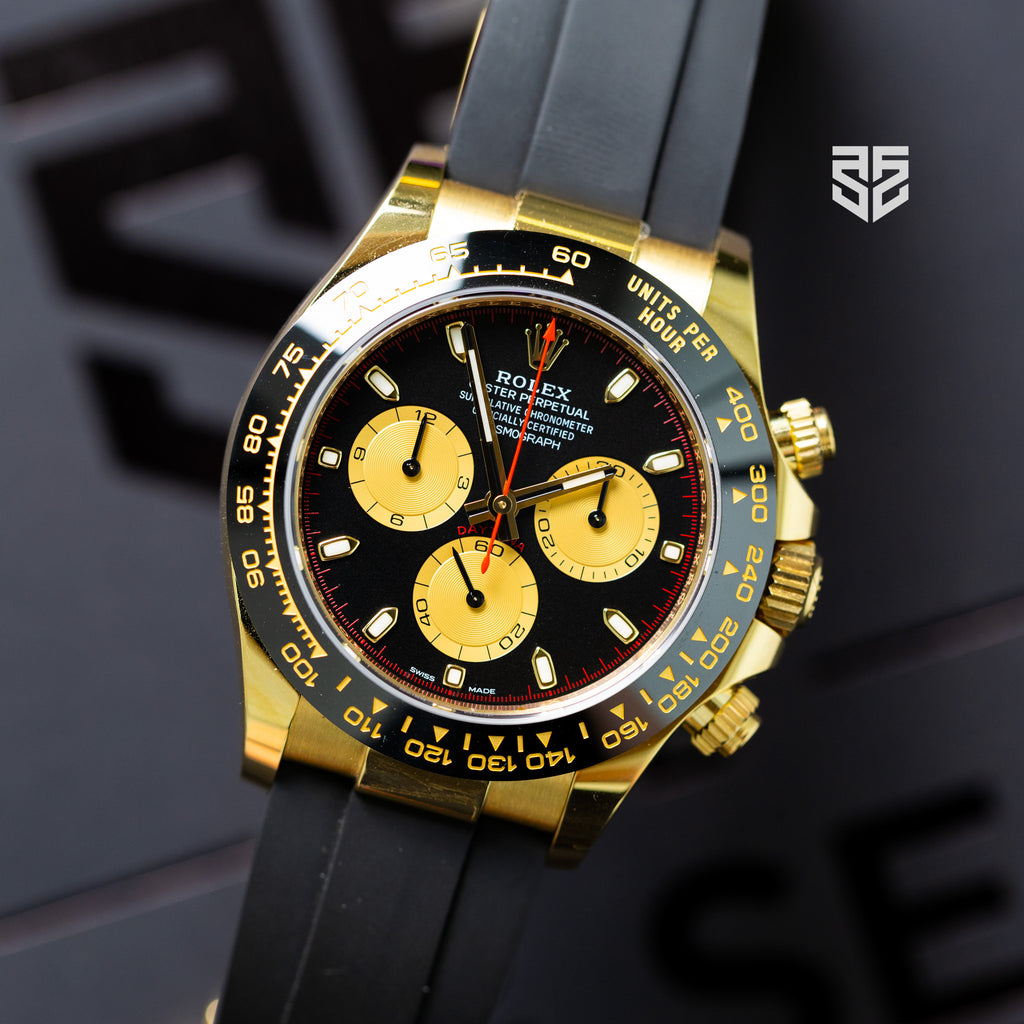 Rolex Daytona Yellow Gold Oysterflex 'Paul Newman' Dial Ref: 116518LN