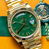 Rolex DayDate Yellow Gold Green Dial Ref: 228238 Brand New
