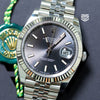 Rolex DateJust 41mm Fluted Bezel Jubilee Bracelet Rhodium Dial Ref: 126334 2019