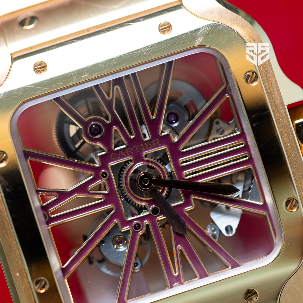 Cartier Santos Rose Gold Skeleton Large Size Skeleton *Piece Unique* 2023