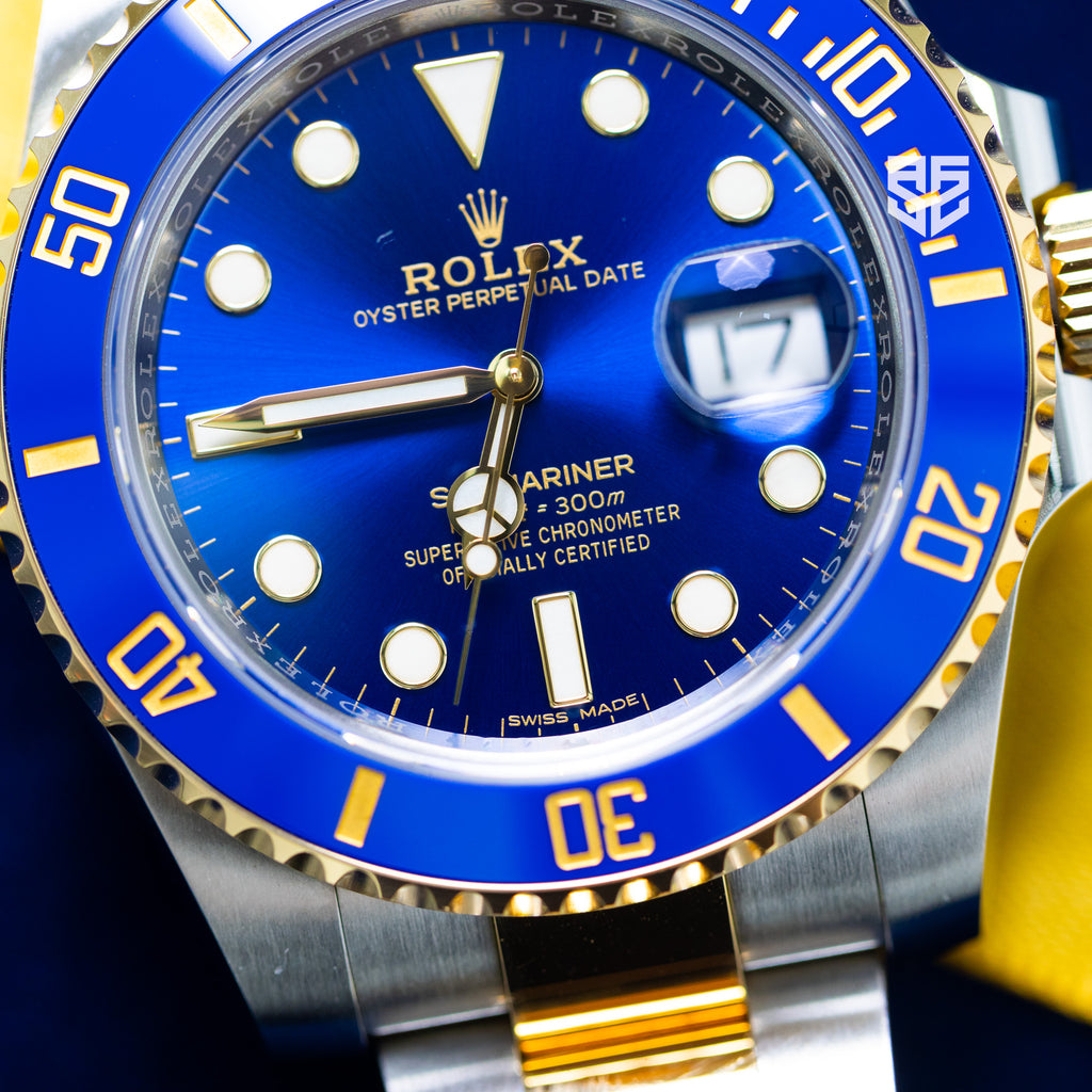 Rolex Submariner Two Tone Blue Dial Ref: 116613LB