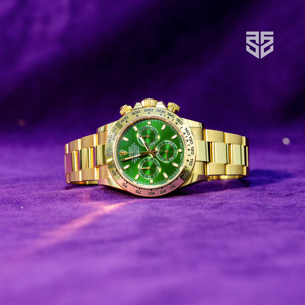 Rolex 'John Mayer' Daytona Yellow Gold Green Dial Ref: 116508 2020