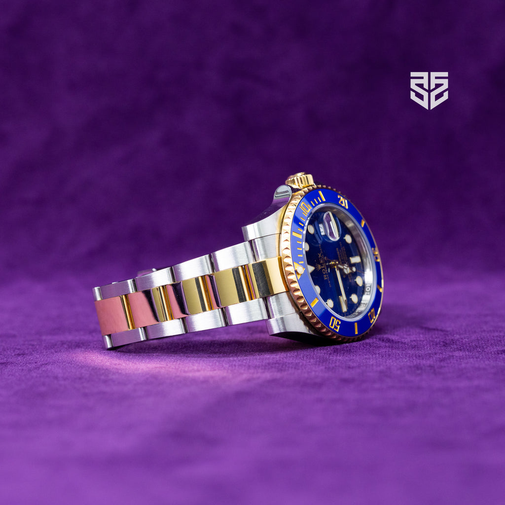 Rolex Submariner Two Tone Blue Dial Ref: 116613LB