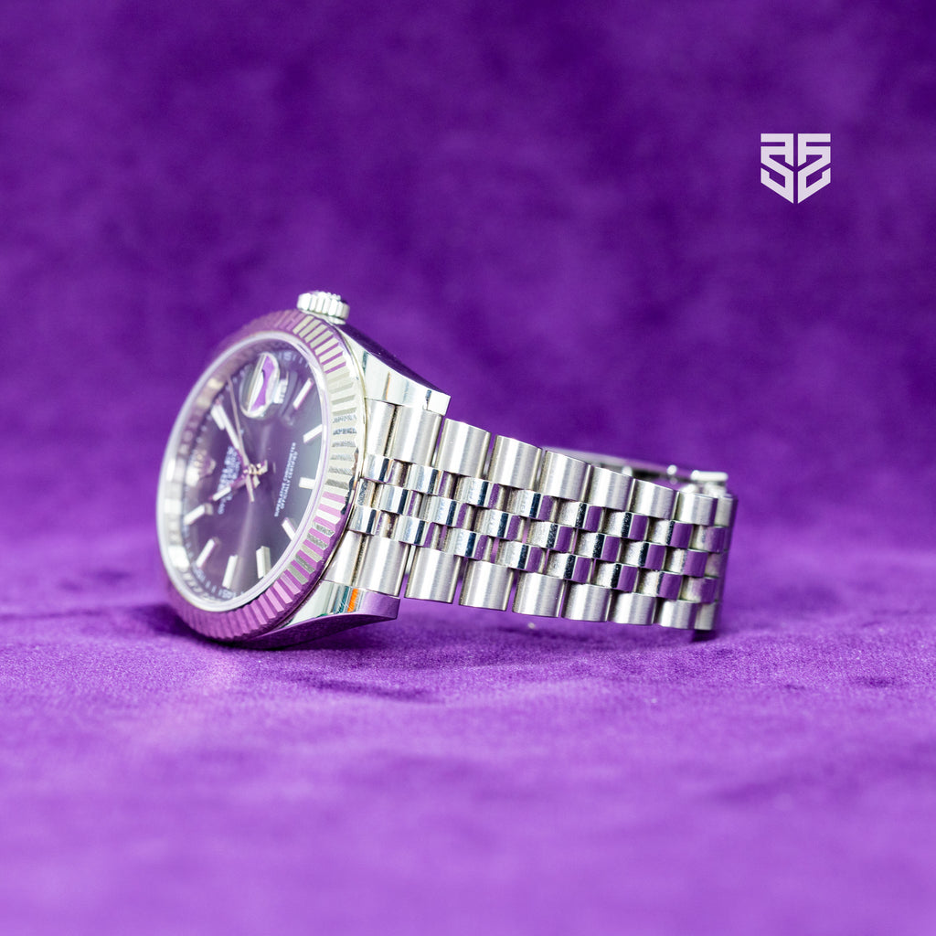 Rolex DateJust 41mm Fluted Bezel Jubilee Bracelet Rhodium Dial Ref: 126334 2019