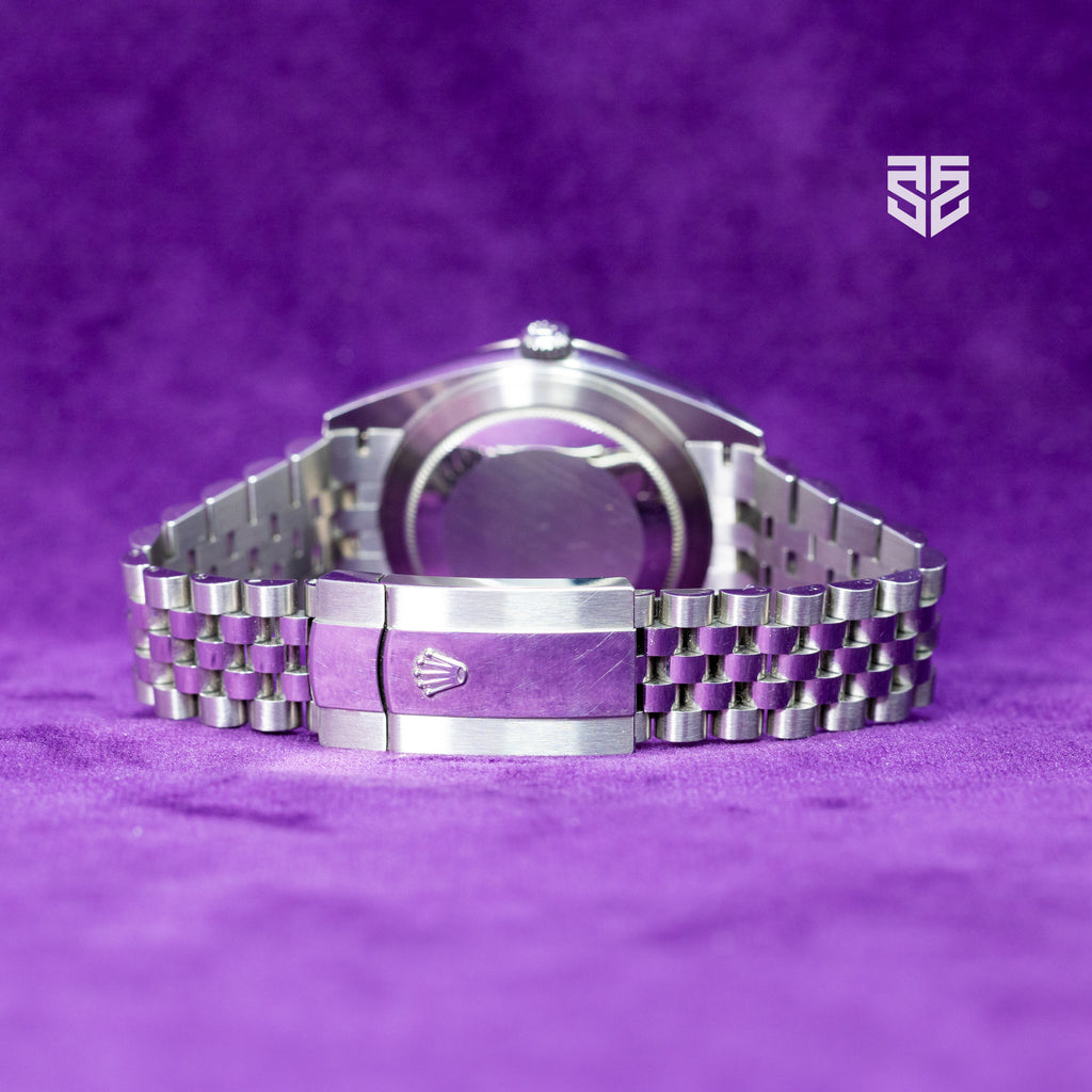 Rolex DateJust 41mm Fluted Bezel Jubilee Bracelet Rhodium Dial Ref: 126334 2019