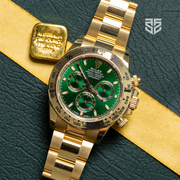 Rolex Daytona Yellow Gold Green Dial 'John Mayer' Ref: 116508 2019