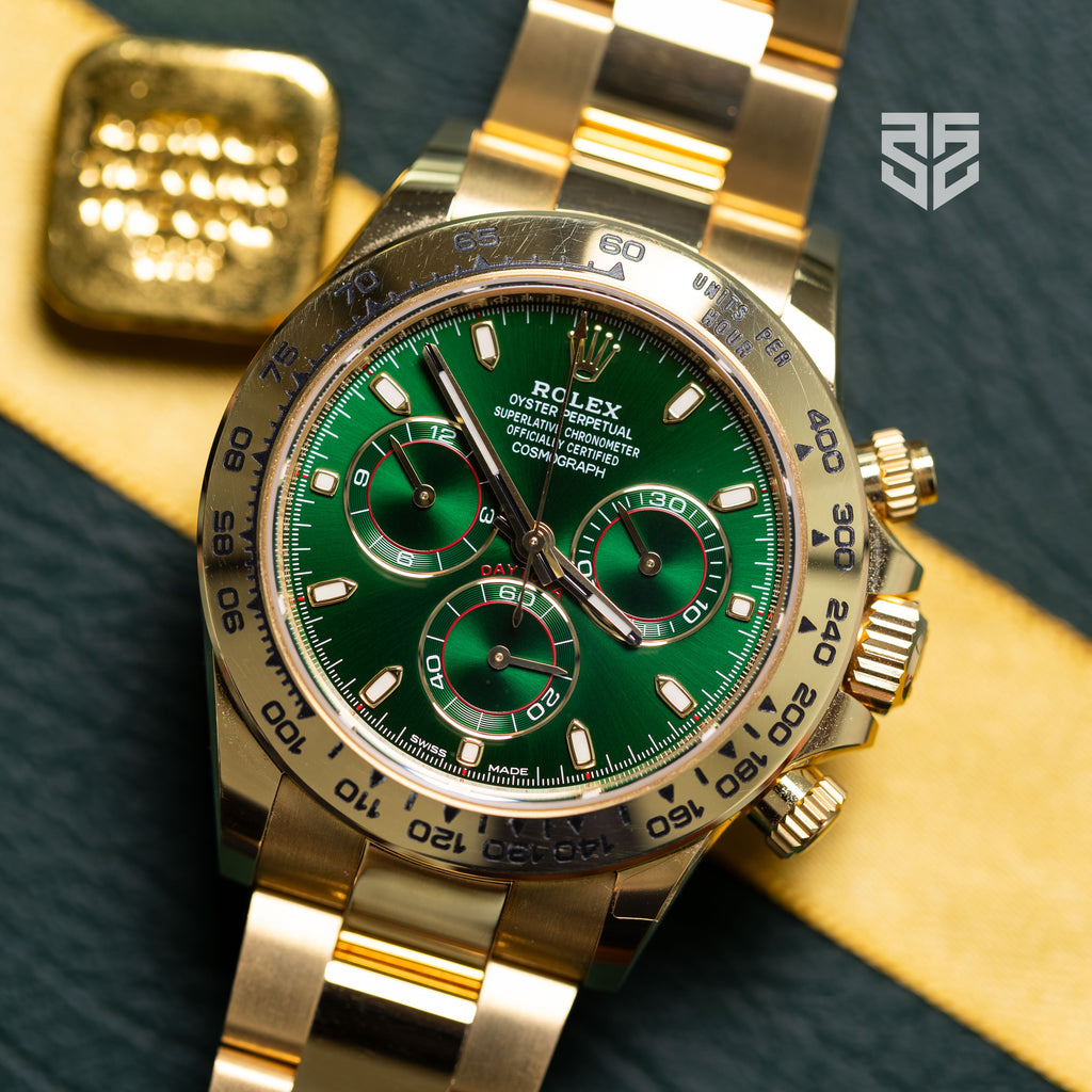 Rolex Daytona Yellow Gold Green Dial 'John Mayer' Ref: 116508 2019