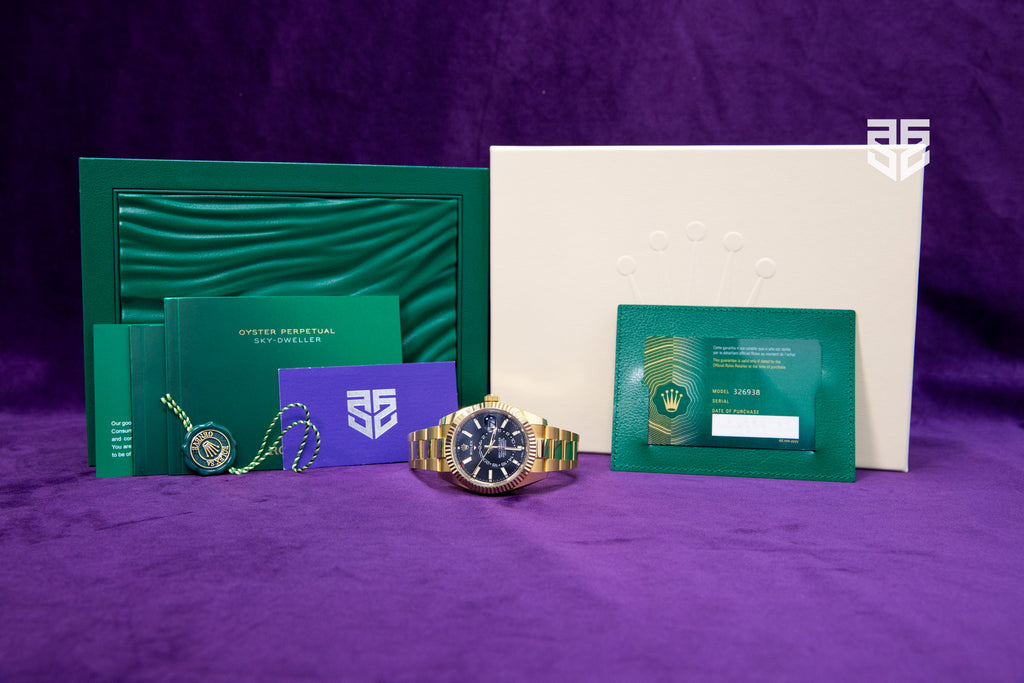 Rolex Skydweller Yellow Gold Black Dial Ref: 326938 2022