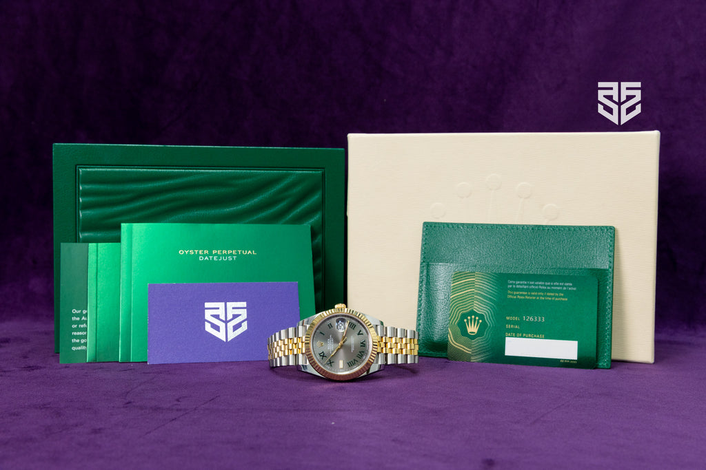 Rolex DateJust 41mm Yellow Gold Two-Tone Wimbledon Dial 2020