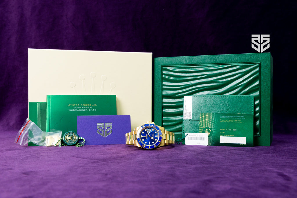 Rolex Submariner Date Yellow Gold Blue Dial Ref:116618LB 2020