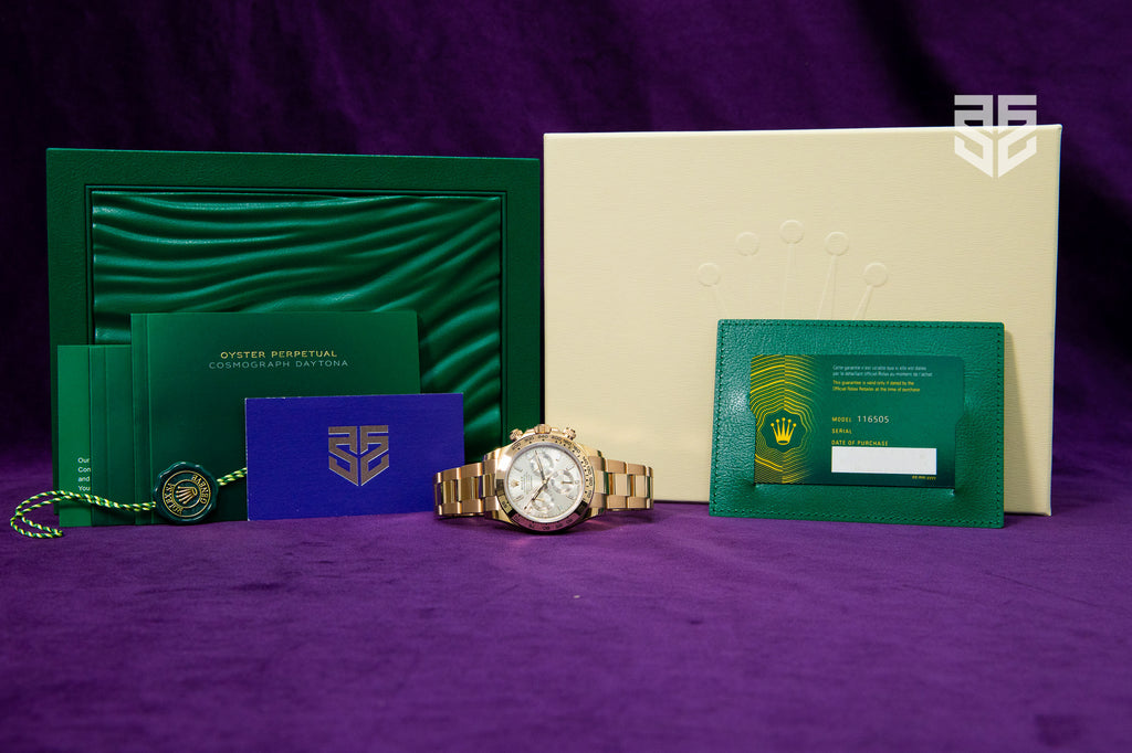 Rolex Daytona Rose Gold Sundust Baguette Diamond Dial Ref: 116505 2022