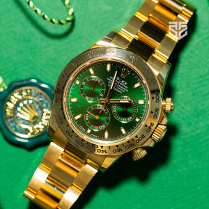 Rolex 'John Mayer' Daytona Yellow Gold Green Dial Ref: 116508 2020