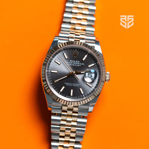 Rolex DateJust 36mm Rose Gold Two Tone Slate Dial Ref: 126231 2024