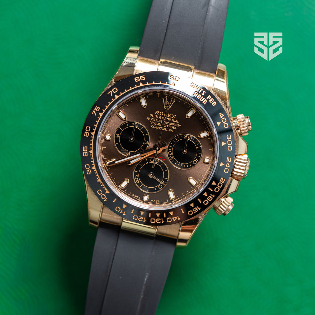 Rolex Daytona Rose Gold Oysterflex Chocolate Dial Ref: 116515LN 2022