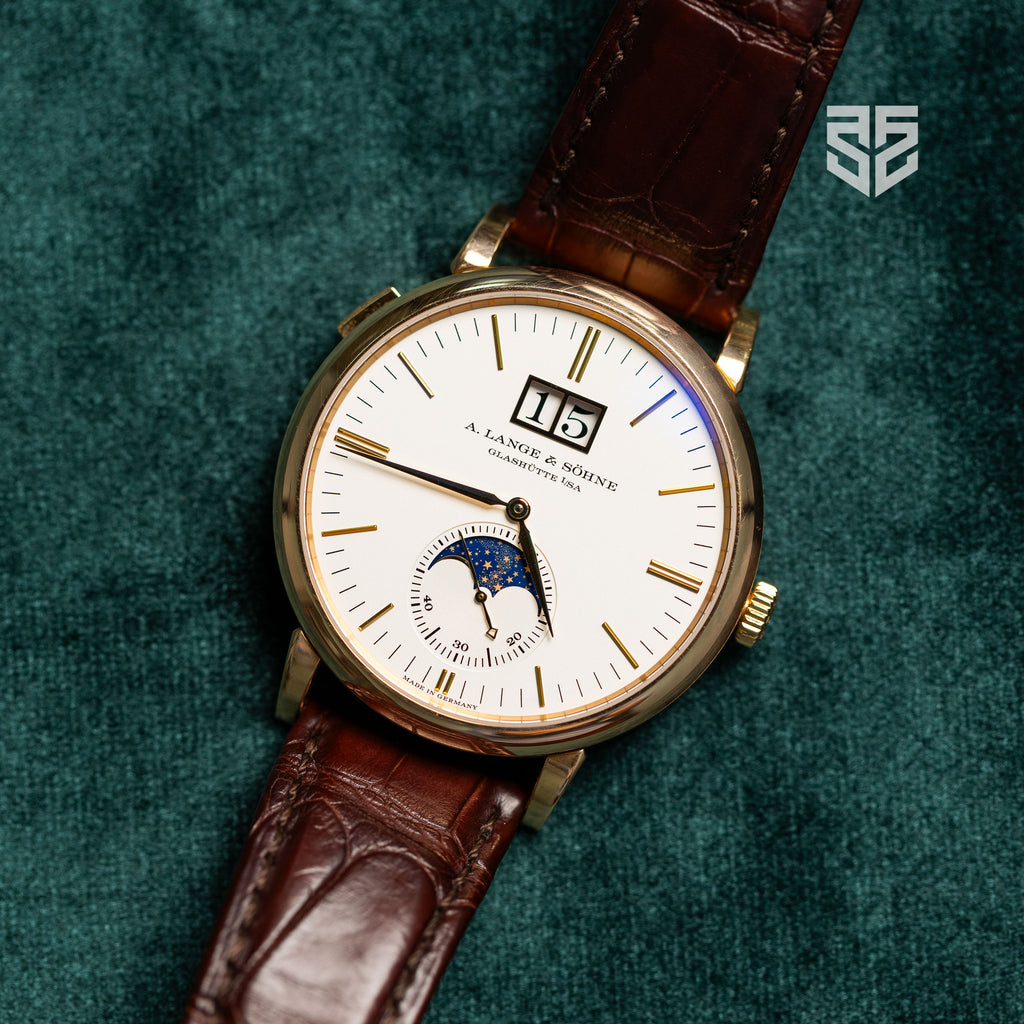 A. Lange Sohne Saxonia Moonphase Rose Gold Ref: 384.032 2022