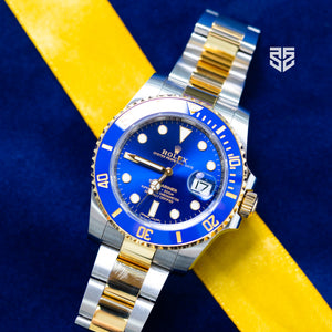 Rolex Submariner Two Tone Blue Dial Ref: 116613LB