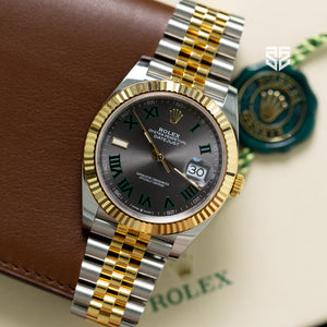 Rolex DateJust 41mm Yellow Gold Two-Tone Wimbledon Dial 2020
