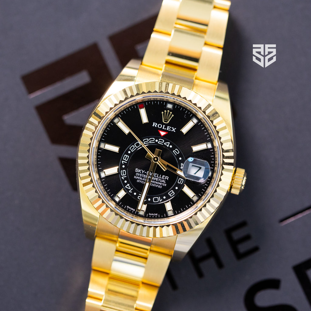 Rolex Skydweller Yellow Gold Black Dial Ref: 326938 2022