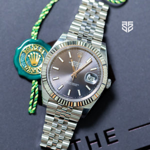 Rolex DateJust 41mm Fluted Bezel Jubilee Bracelet Rhodium Dial Ref: 126334 2019
