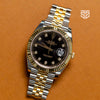 Rolex DateJust 41mm Yellow Gold Two Tone Black Diamond Dial Ref: 126333 2023