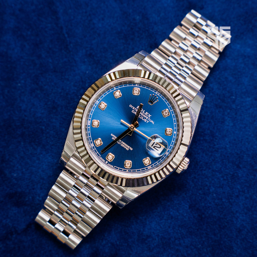 Rolex DateJust 41mm Fluted Bezel Jubilee Bracelet Blue Diamond Dial Ref: 126334 2026 *New*