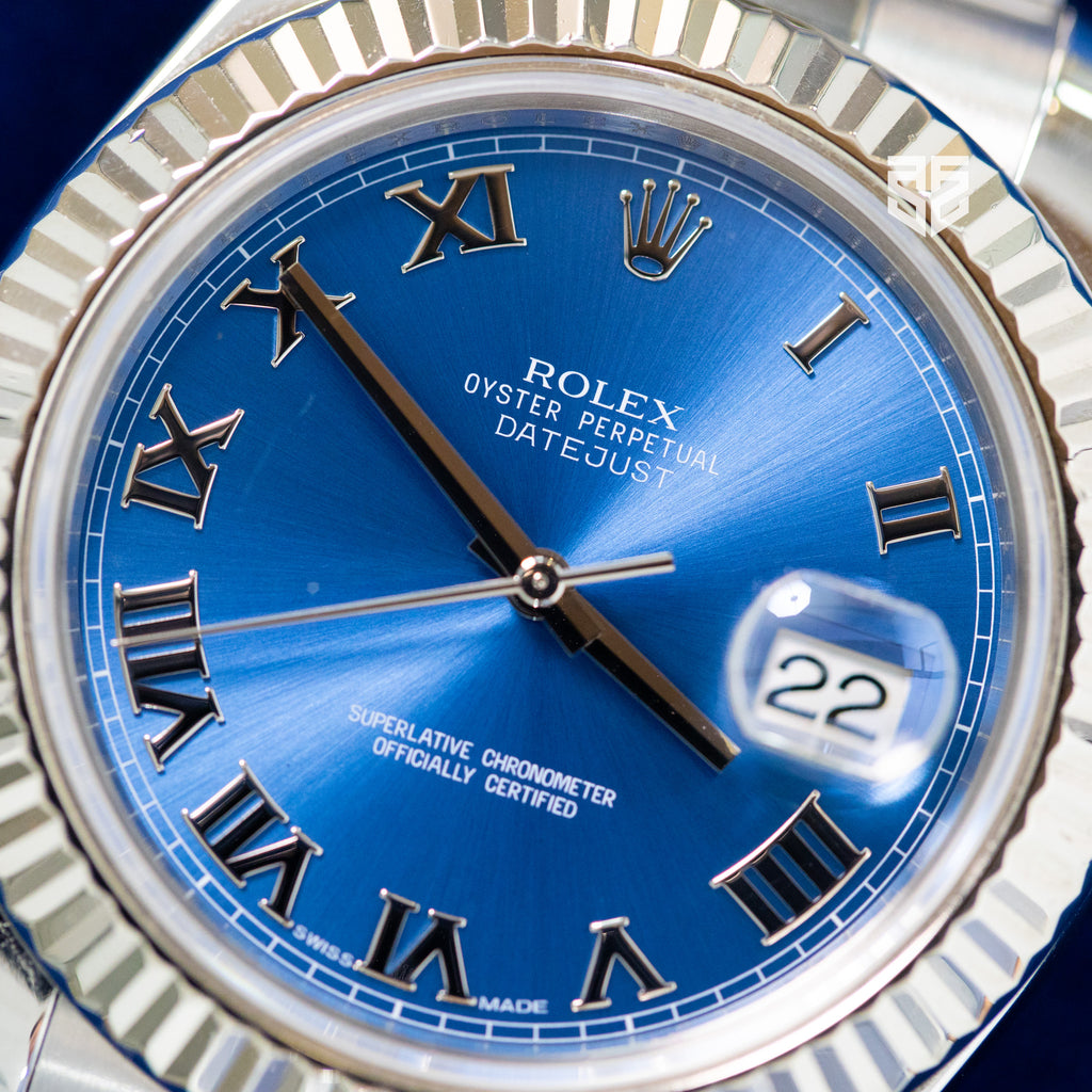Rolex DateJust 41 Azzuro Blue Roman Dial Ref: 116334