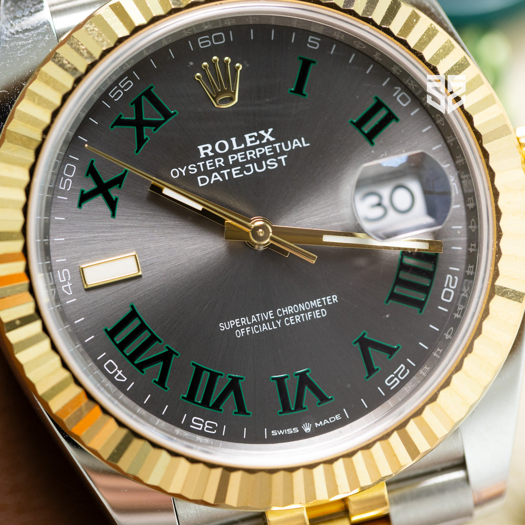 Rolex DateJust 41mm Yellow Gold Two-Tone Wimbledon Dial 2020