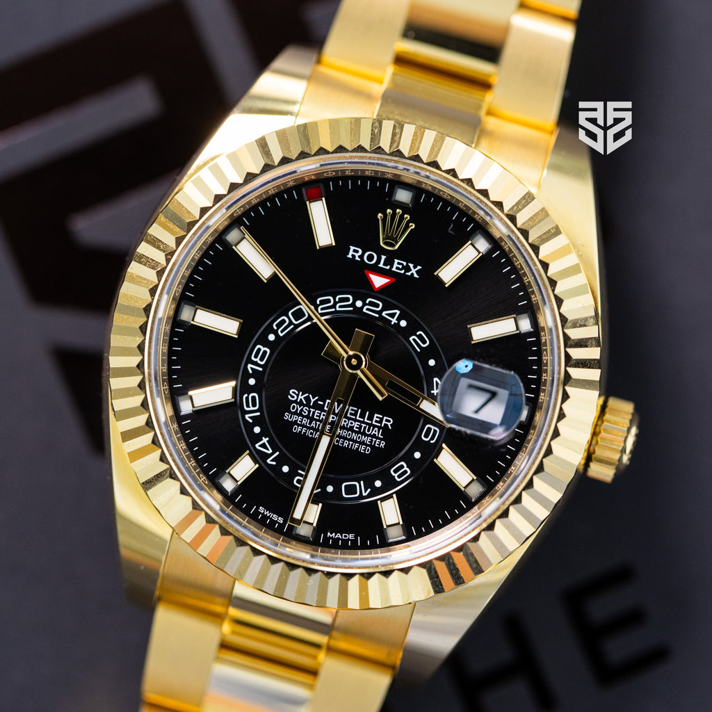 Rolex Skydweller Yellow Gold Black Dial Ref: 326938 2022