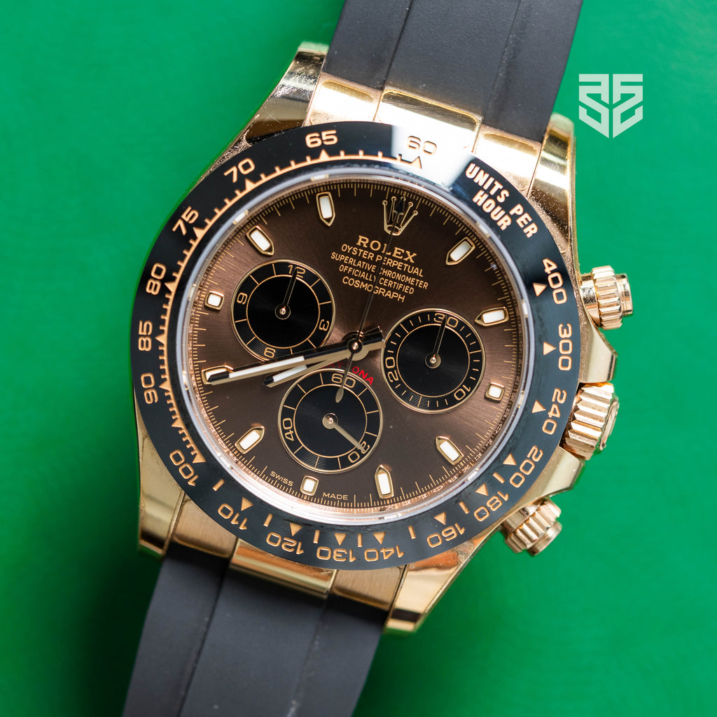 Rolex Daytona Rose Gold Oysterflex Chocolate Dial Ref: 116515LN 2022