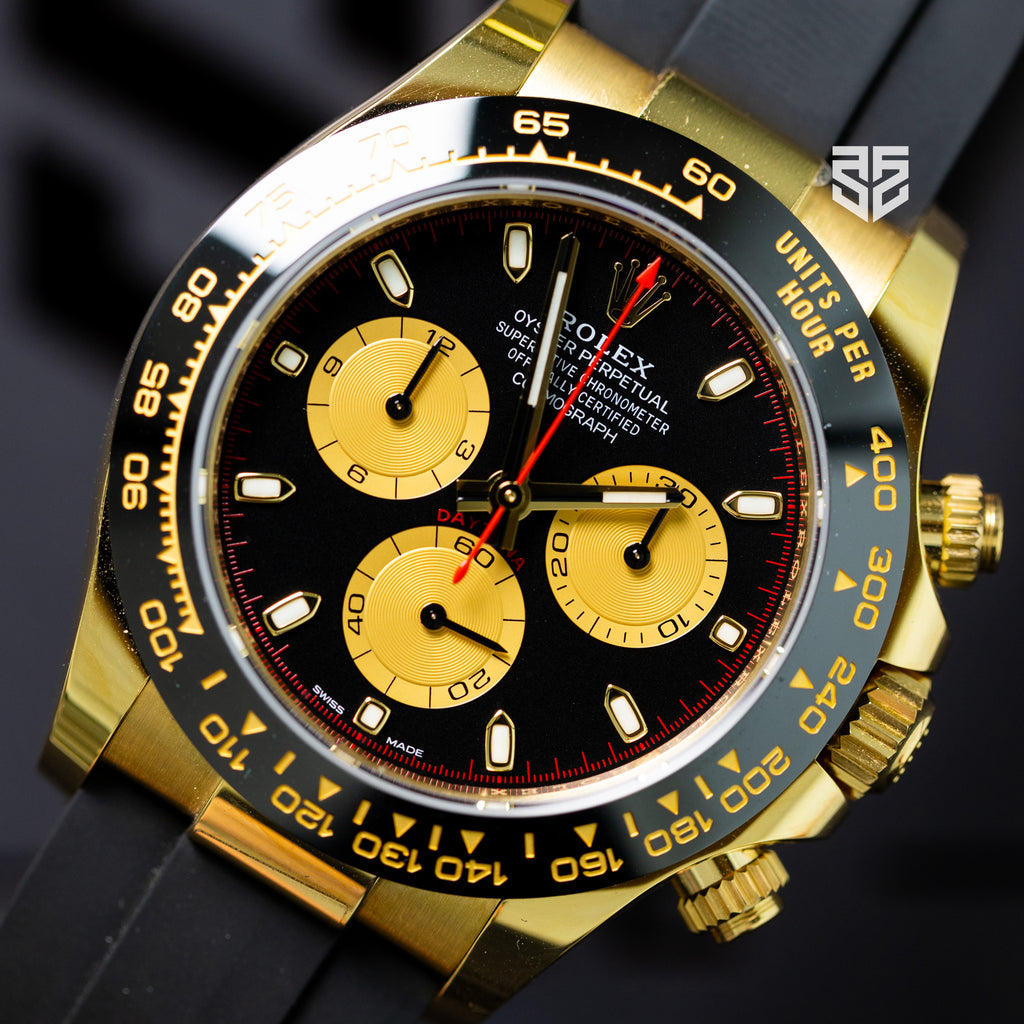 Rolex Daytona Yellow Gold Oysterflex 'Paul Newman' Dial Ref: 116518LN