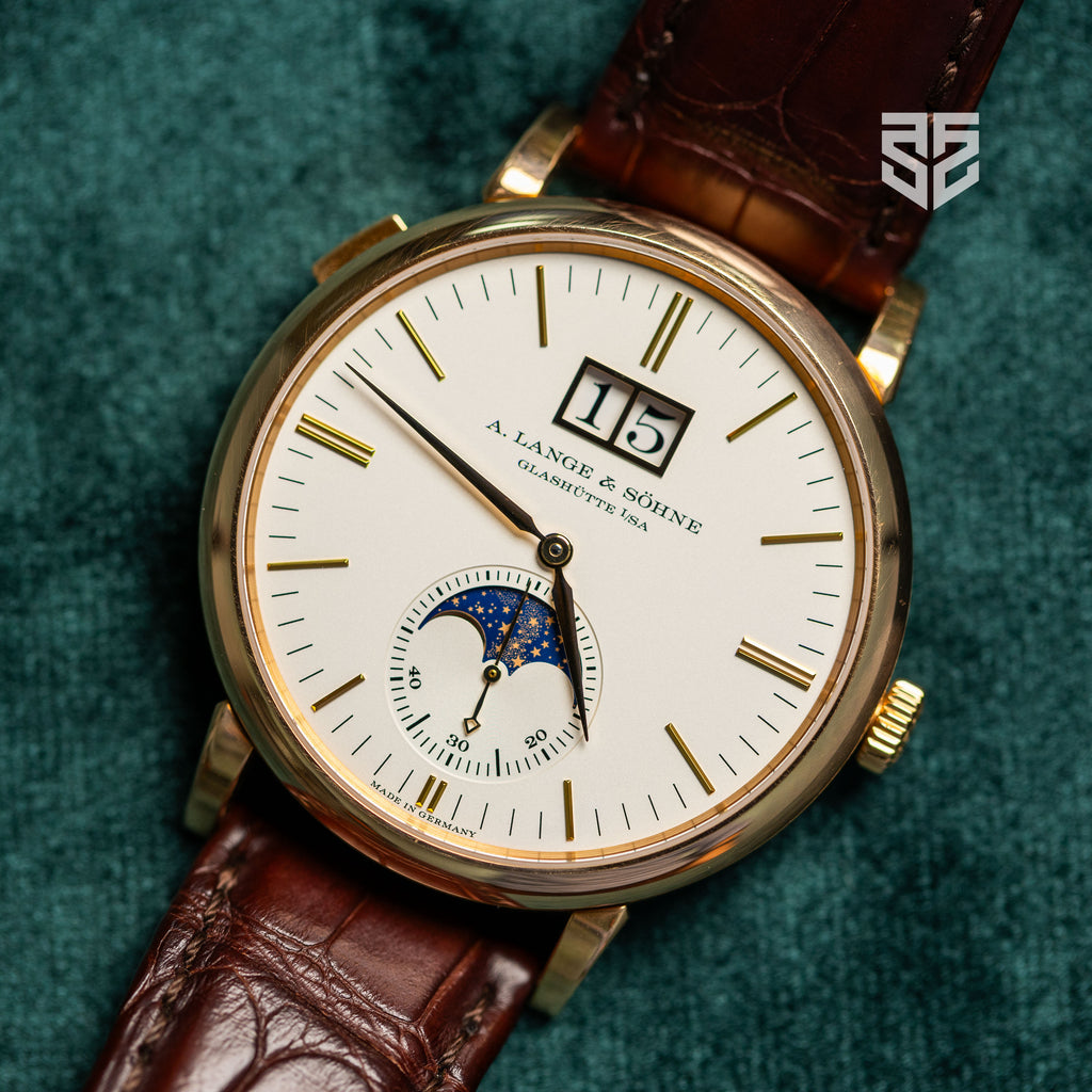 A. Lange Sohne Saxonia Moonphase Rose Gold Ref: 384.032 2022