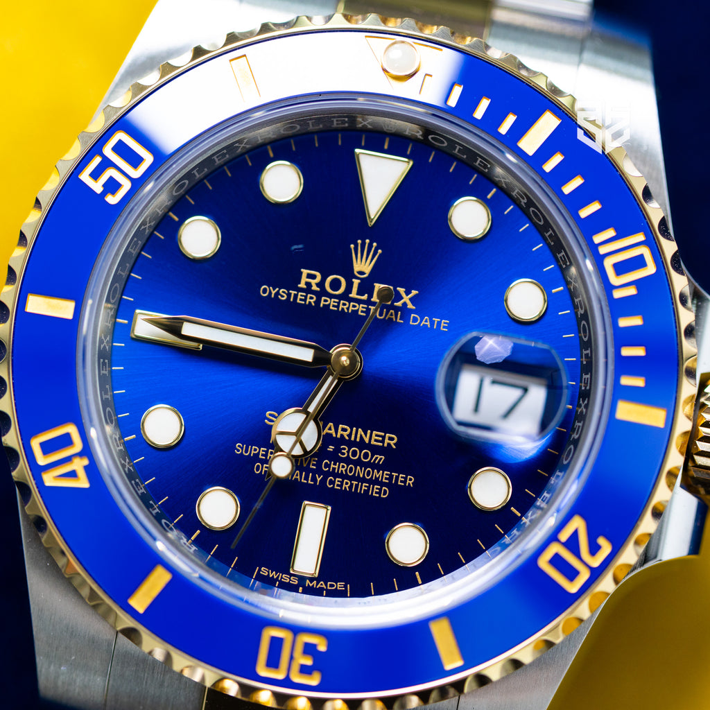 Rolex Submariner Two Tone Blue Dial Ref: 116613LB
