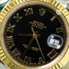 Rolex DateJust Yellow Gold Two Tone Black Roman Dial Ref: 116333