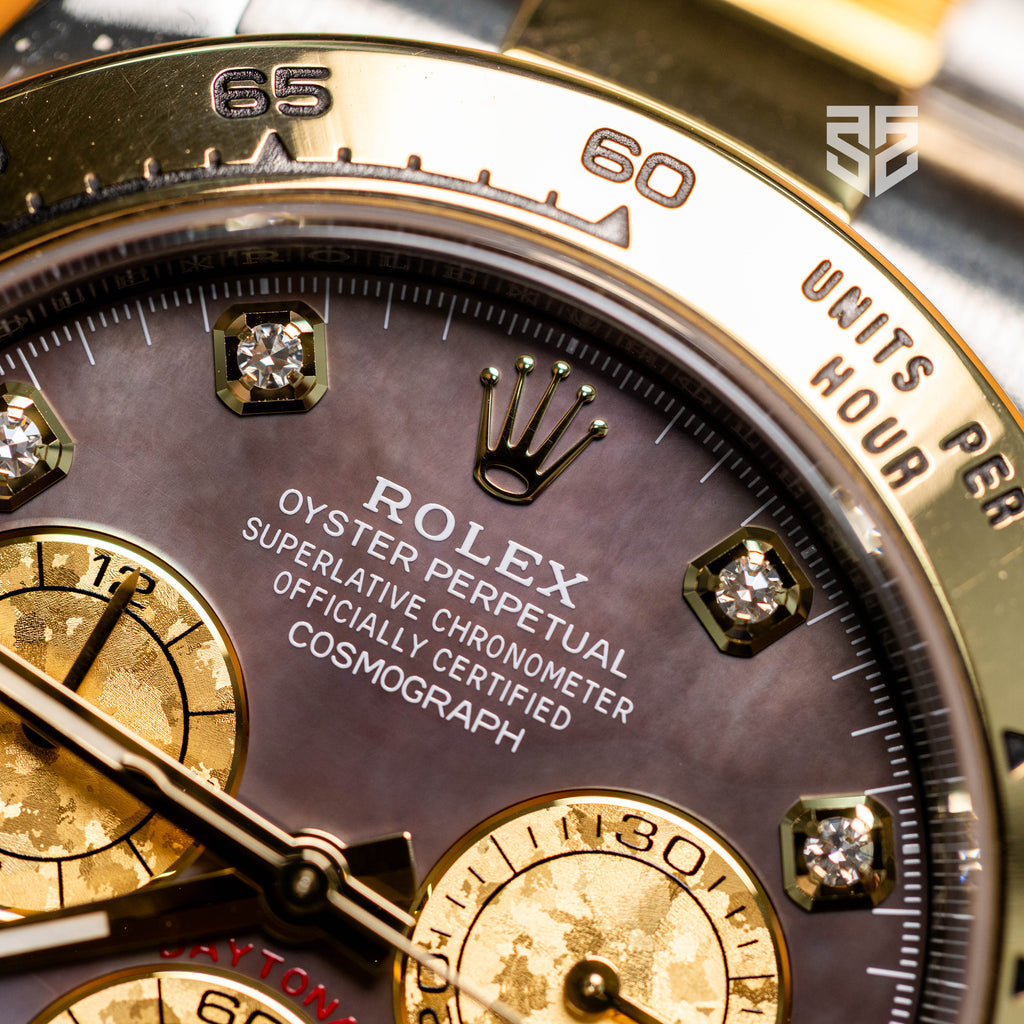 Rolex Daytona Yellow Gold Two Tone RARE Tahetian MOP Diamond Dial Ref: 116503 2020