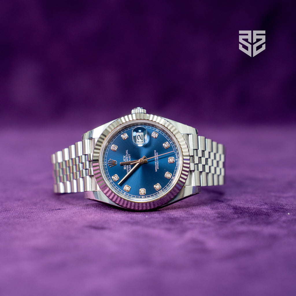 Rolex DateJust 41mm Fluted Bezel Jubilee Bracelet Blue Diamond Dial Ref: 126334 2026 *New*
