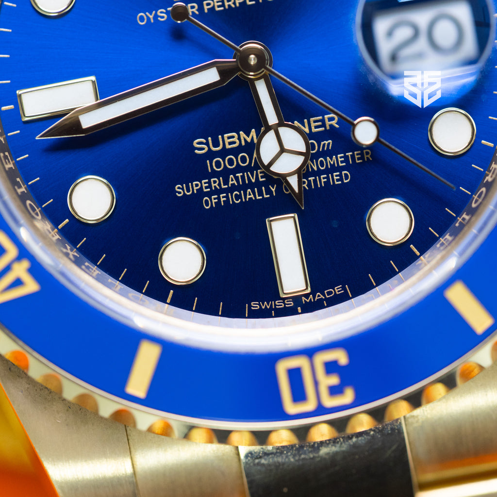 Rolex Submariner Date Yellow Gold Blue Dial Ref:116618LB 2020