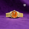 Yellow Rolex DayDate 36 Gold Carnelian Dial Ref: 128238 2025