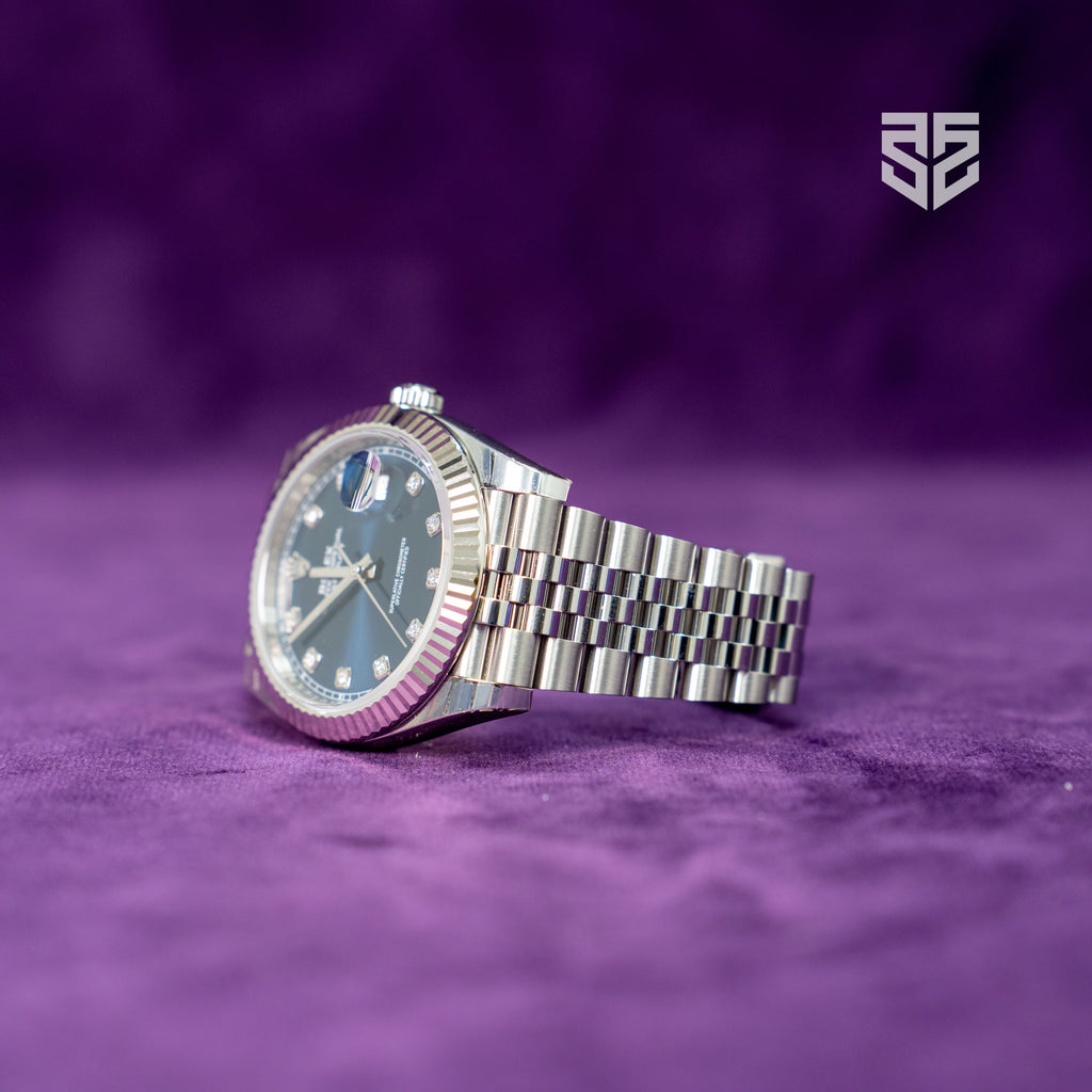 Rolex DateJust 41mm Fluted Bezel Jubilee Bracelet Blue Diamond Dial Ref: 126334 2026 *New*