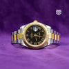 Rolex DateJust Yellow Gold Two Tone Black Roman Dial Ref: 116333