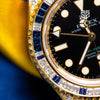 Rolex GMT Master 2 Yellow Gold Factory Diamond and Sapphire Bezel Ref: 116758SA 2008