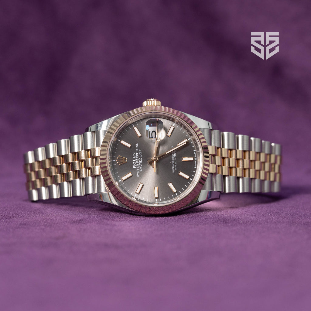 Rolex DateJust 36mm Rose Gold Two Tone Slate Dial Ref: 126231 2024