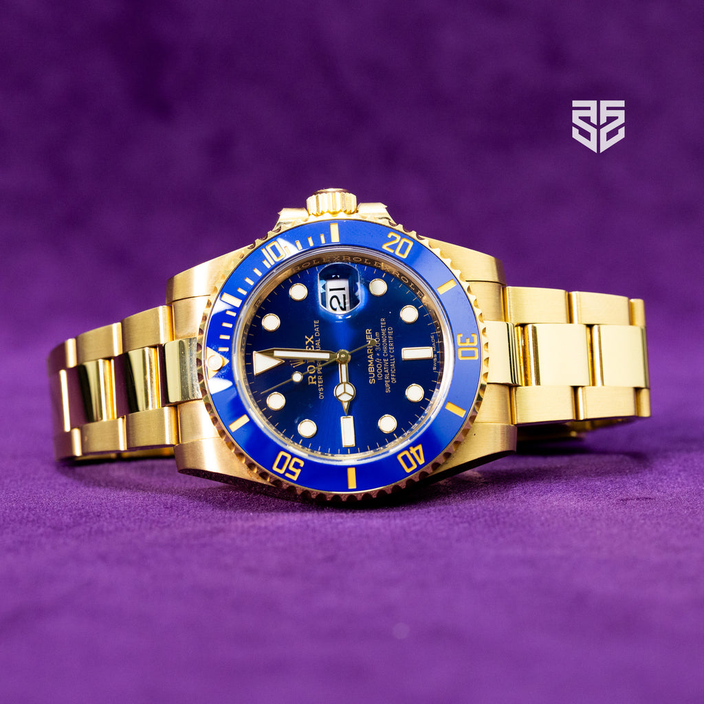 Rolex Submariner Date Yellow Gold Blue Dial Ref:116618LB 2020