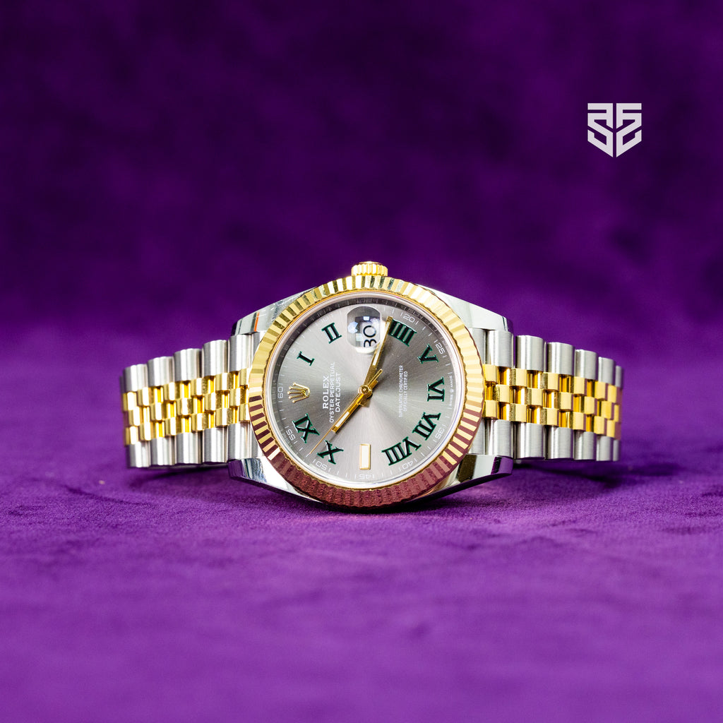 Rolex DateJust 41mm Yellow Gold Two-Tone Wimbledon Dial 2020