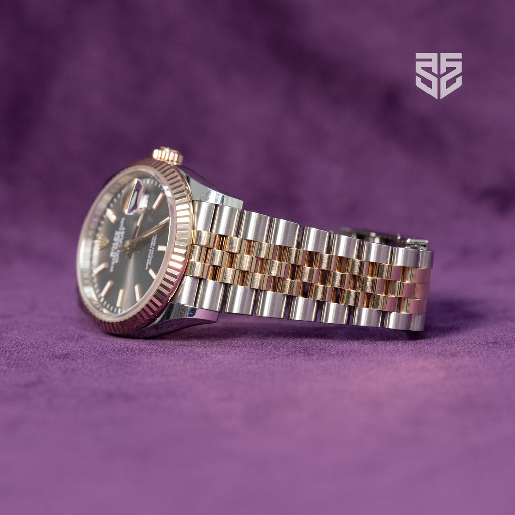 Rolex DateJust 36mm Rose Gold Two Tone Slate Dial Ref: 126231 2024