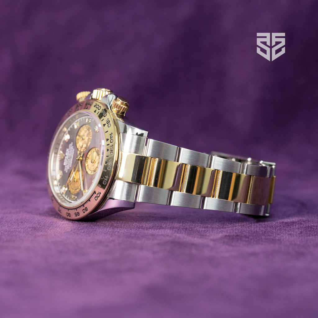 Rolex Daytona Yellow Gold Two Tone RARE Tahetian MOP Diamond Dial Ref: 116503 2020