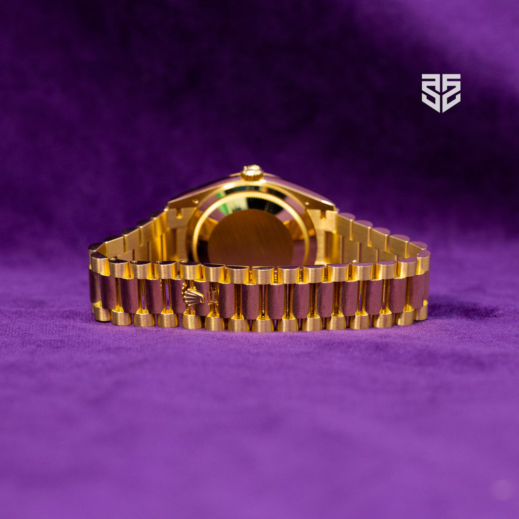 Yellow Rolex DayDate 36 Gold Carnelian Dial Ref: 128238 2025