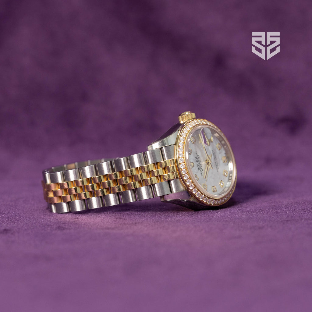 Rolex Lady DateJust 28mm Yellow Gold TT with factory MOP Diamond Dial and Bezel 2023